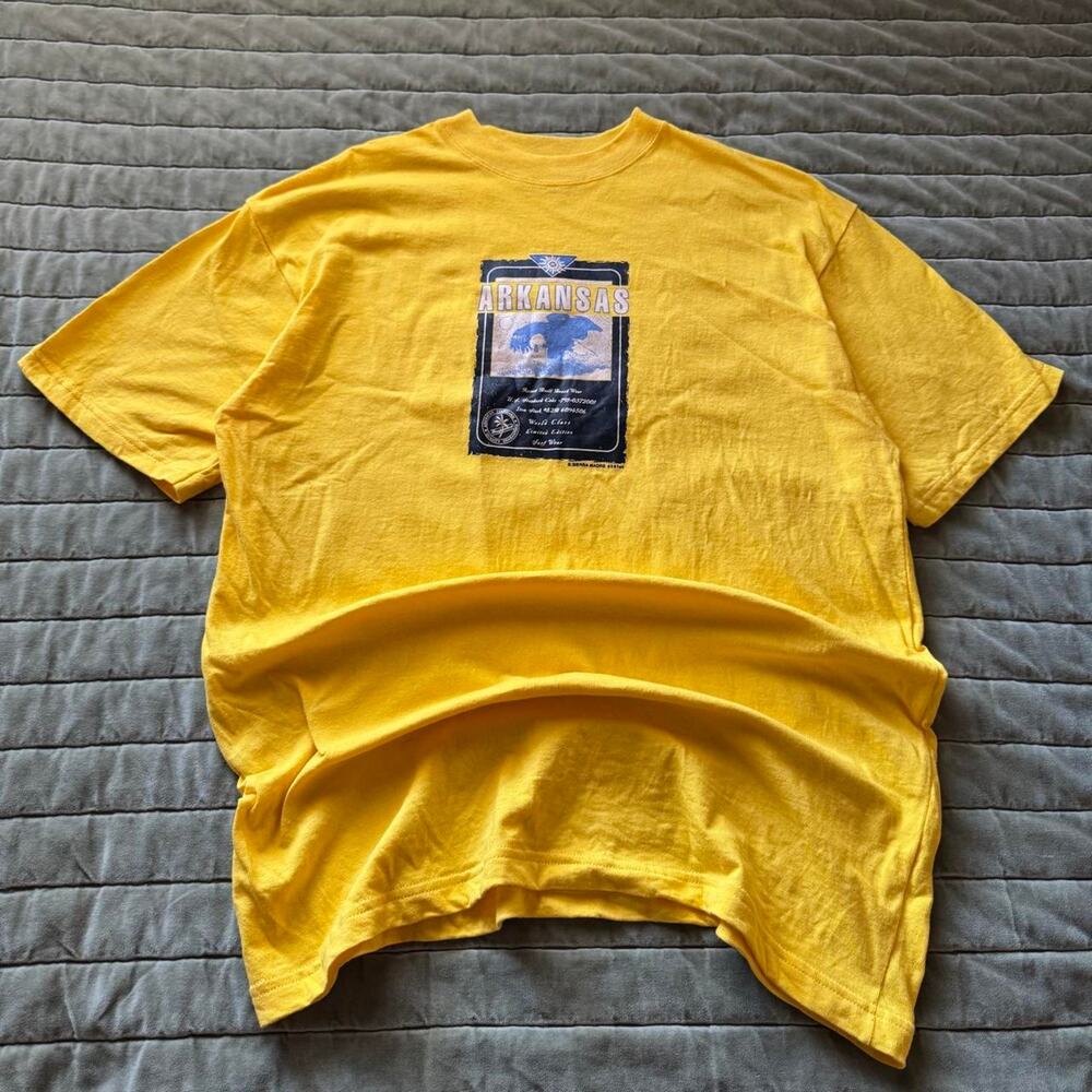 Vintage 90s Arkansas World Class Surf Wear Graphic Tee Size M